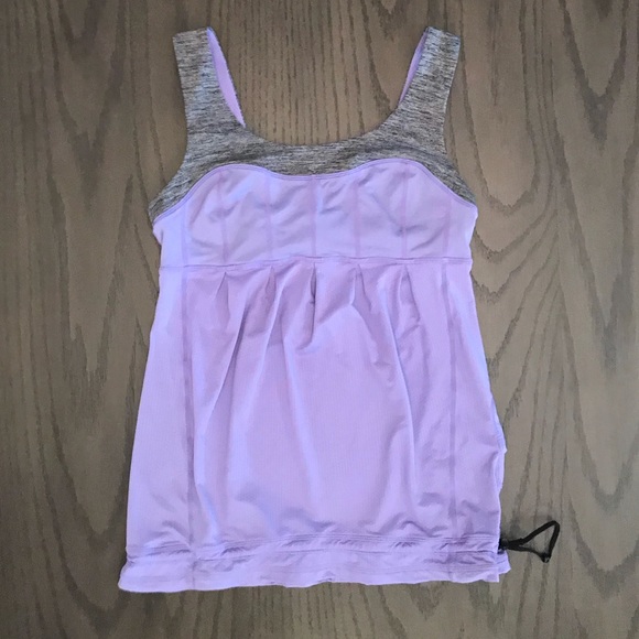 Lululemon Elevate Tank Top Purple and Gray Size 6 - Picture 2 of 5
